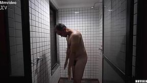 big cocked brazilian ebony cuckolds old hubby in sauna doggystyle