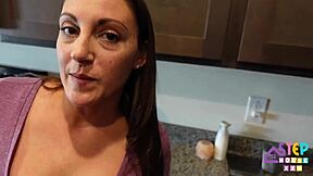 Step Mom Melanie Hicks Teases with Wet POV Blowjob