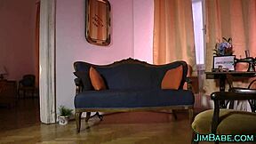 Stockings Teen Rider Takes Old Monster Cock