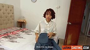 Tiny Latina Teen Sucks Monster Cock Deep in Sloppy POV Blowjob Casting