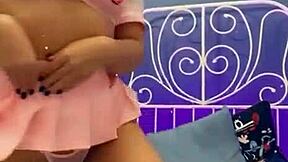 daddy's curvy girl plugs ass then rides cock for creampie! you watching?