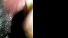 in the bathroom she spreads wet pussy lips for intense licking climax