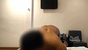 Uncut Thai guy pounds sweaty milf pussy hard till creampie orgasm