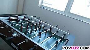 Skinny Teen Allison Banks Slammed by Monster Cock