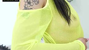 Mina Tran's Petite Oiled Body Bent Over For Interracial Cum Facial Explosion