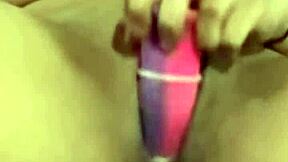 Teen Plays TIGHT PUSSY with Dildo Teasing Every Inch Deep