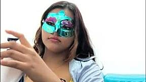 Hey, this brunette student fills out her exam questionnaire while groping those big tits so sexy before class starts.