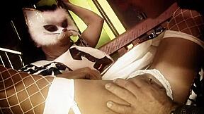 whoa bbw teen lezley zen in pantyhose rides monster cock anal pov, big tits bouncing while shaved pussy squirts!! 😍🔥