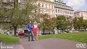 double dick pounding my small tits and ass to mouth in heels frenzy