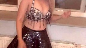 belly dancer goddess shakes huge belly in glasses for fetish tease