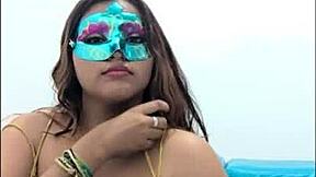 Hey, this brunette student fills out her exam questionnaire while groping those big tits so sexy before class starts.