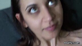 Glamorous czech supermarket cutie teases undresses then gets monster cock banged hard in pov reality