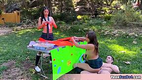 Whoa! Cute Uniform Teen's Free Pussy Stand at Uni