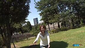 met this cute asian girl at the park