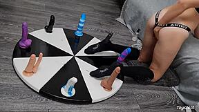 Petite Wife Rides Huge Dildos for Epic Orgasm