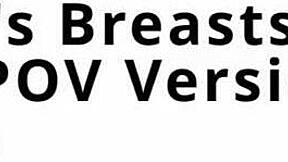 kalani luana's natural tits blasted cum pov closeup