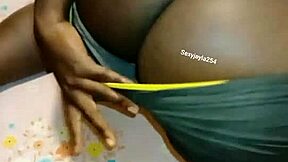 Naughty bottom bends over flashing that huge fat ass