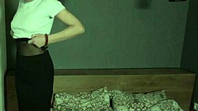 mature slut rita in pantyhose spreads hairy beaver for young kenneth's creampie pounding