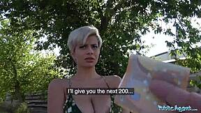 i went crazy with this busty milf's sloppy public blowjob and bareback ride