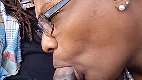 sexy braces milf wife sucks big black cock then fucked doggy in car