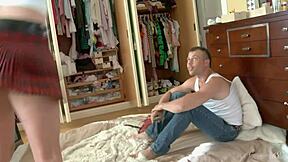 skinny teen babe beth bent over for big cock doggystyle pounding then pussy fingering