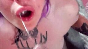 blonde girlfriend goes balls deep on her friend's throbbing cock swallowing every drop