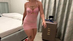 that hot petite blonde college girl tries on clothes then flashes her pussy and ass online for likes