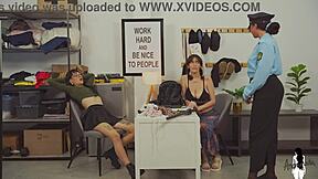 Store owners catch two amateur latinas stealing and make them suck