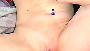 his fist stretches her shaved pussy wide after the huge toy fails to fit inside