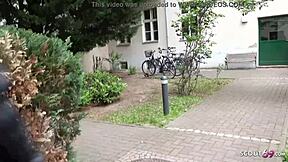 german scout pays skinny 18yo teen virgin for street anal casting