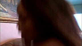 Big black cock ravages ebony tits in hardcore doggystyle pounding