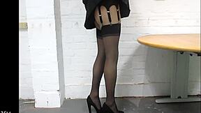 heading to work in these sexy stockings feels so teasing