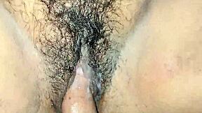 i watched my hairy indian housewife's big pussy get fucked creampied up close