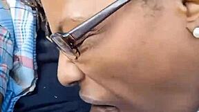 sexy braces milf wife sucks big black cock then fucked doggy in car