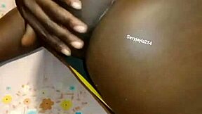 Naughty bottom bends over flashing that huge fat ass