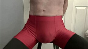 what if skinny neighbor grinds monster cock on stool in tight leggings flashing legs?