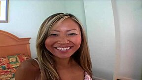 kara tai fingers asshole deepthroats and makes cock explode in fishnets