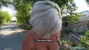 i went crazy with this busty milf's sloppy public blowjob and bareback ride