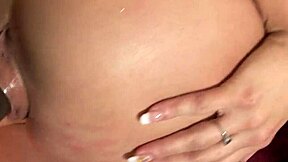 Holly Mae Holmes Fingers Shaved Pussy in Fishnets and Heels on Bed