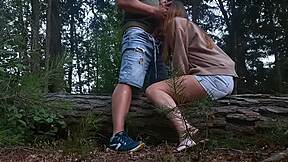 Cheating redhead wife doggystyle fucked by boss outdoors