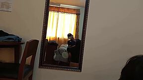 dirty talk with emo latina teen bent over doggystyle creampie then cowgirl pussy ride workout