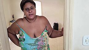 Brazilian BBW client pays fat husband debt with humiliating anal cumshot in hospital