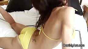 big tit bikini milf wannabe gives pov titty fuck in casting interview 😍💦