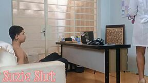 Slutty Milf Doctor Suzie Heals Stud with Quickie Anal Creampie