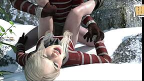 Game babes with huge tits bounce and fuck in this 3d sex scenes compilation volume 27