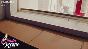 wanna peek at your chubby british neighbor's big natural tits in the shower?