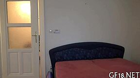 Boyfriend sells barely legal 18+ teen girlfriend for rough hardcore fucking, blowjob and pussy pounding by strangers