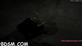 blindfolded bound angel chokes on toy gagging her tight pussy hard