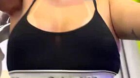 hey neighbors, check my wet pussy and perky nipples at the gym