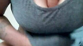 Tattooed Brunette Tits Fuck Dildo Hard